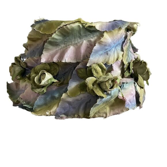 Vintage 50's-60's Silk Floral Bucket Hat - Picture 3 of 12